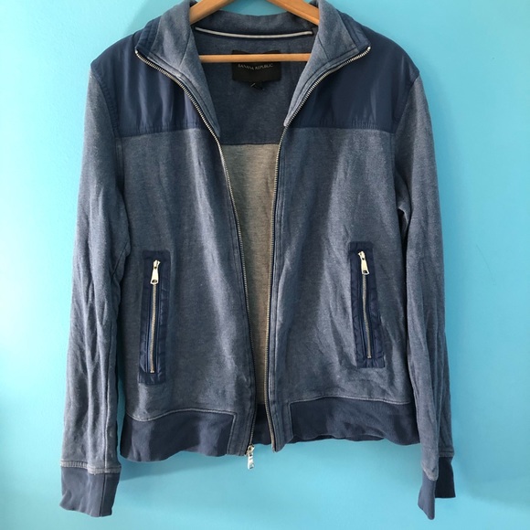 Banana Republic Blue Jacket Zip Up Casual - Picture 8 of 12